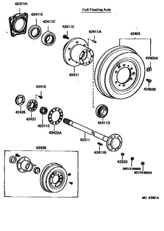 Rear Axle Shaft Hub For Toyota Land Cruiser Hj