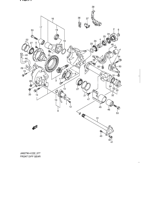 Front Diff Gear For Suzuki GRAND VITARA JA420WD Africa Sales Region