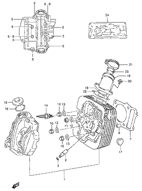 1999 Suzuki LT-F300F LT-F300F (KingQuad 300) OEM Parts | Australia (E24 ...