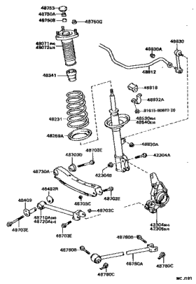 1991 - 1993 Toyota CELICA ST185 OEM Parts | Japan sales region, , 902814