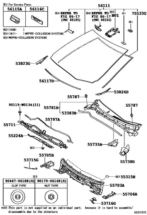 Cowl Panel & Windshield Glass