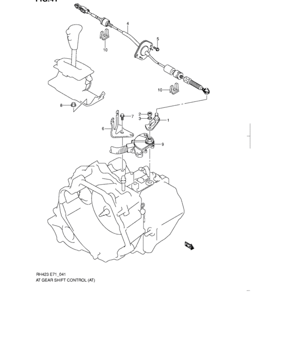 At gear shift control