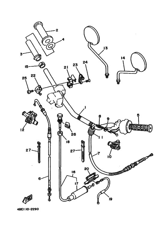 Steering handle & cable