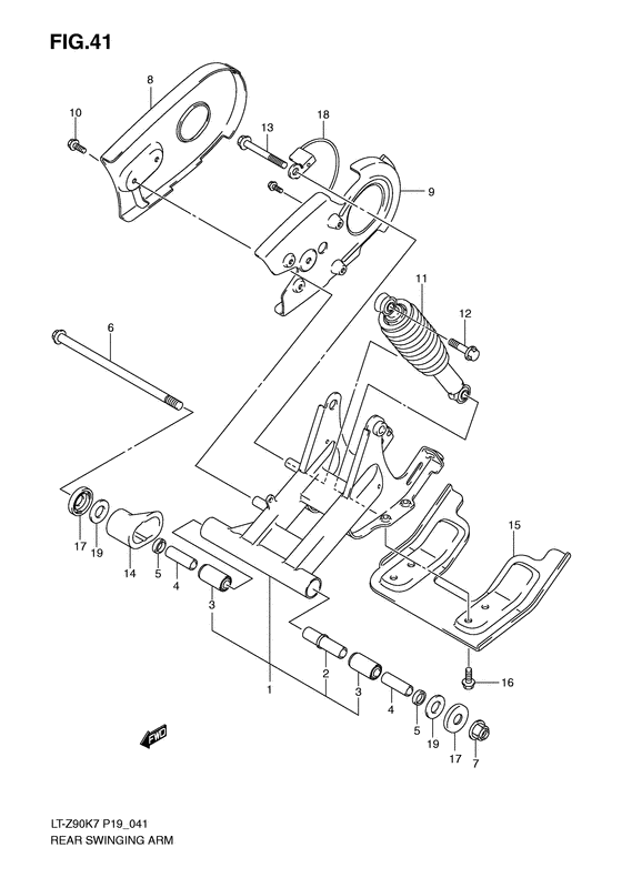Rear swingingarm