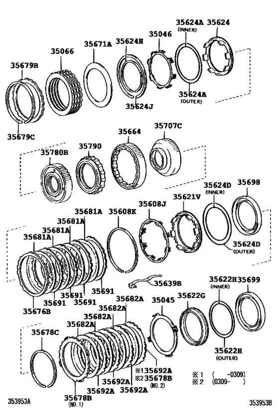 Center Support & Planetary Sun Gear (Atm)
