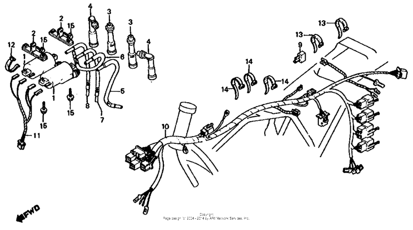 Wire harness + ignition coil