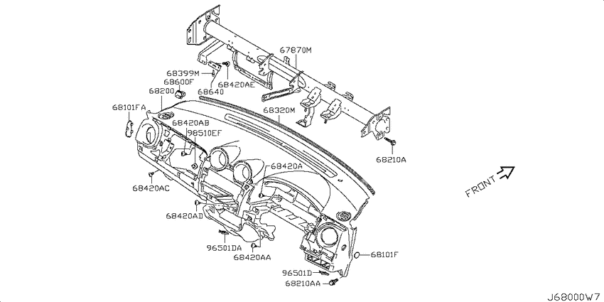 Instrument panel, pad & cluster lid