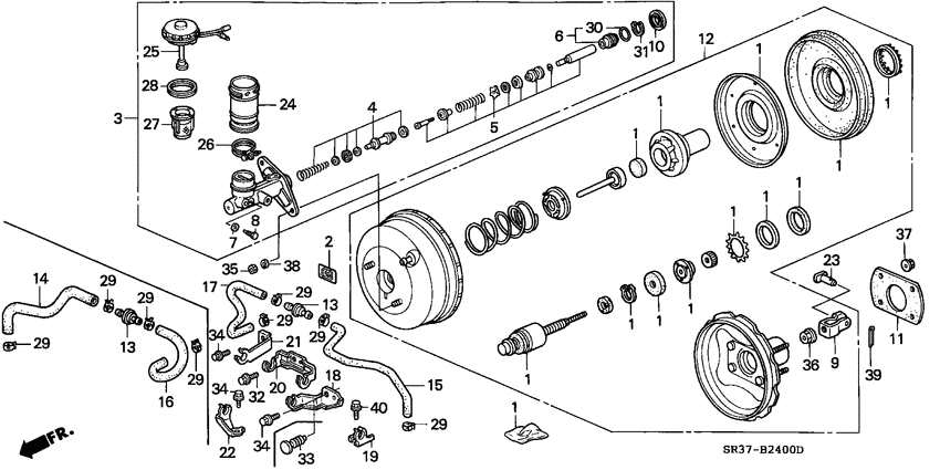 Brake master cylinder/ master power