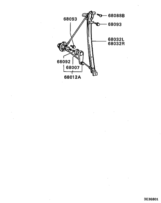 Rear door window regulator