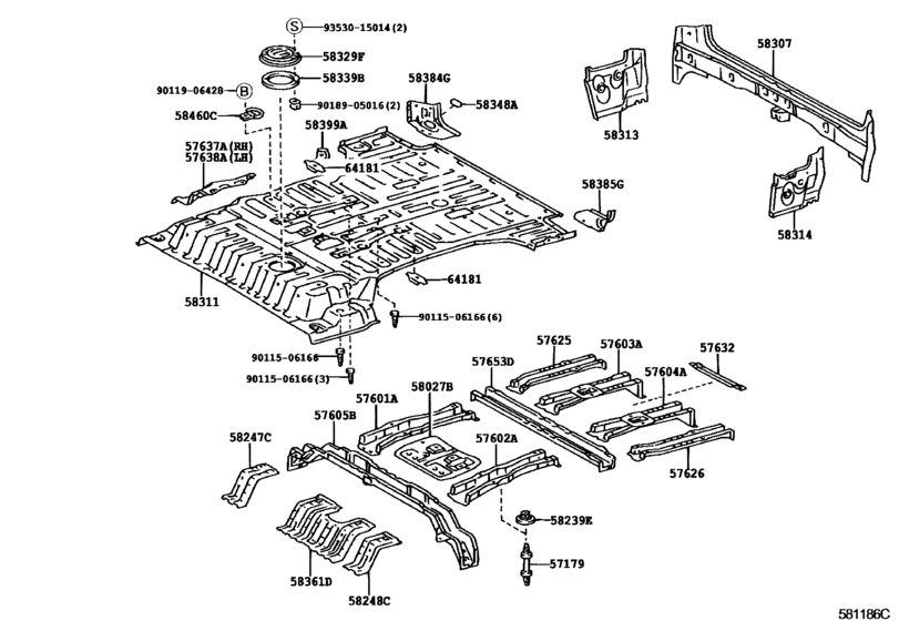 Rear Floor Panel & Rear Floor Member