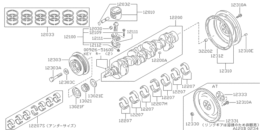 Piston,crankshaft & flywheel