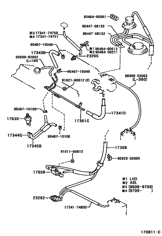 Vacuum Piping for 1995 - 2000 Toyota RAV4/VANGUARD SXA11 | General