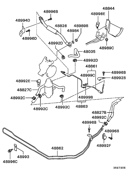 Power steering oil line