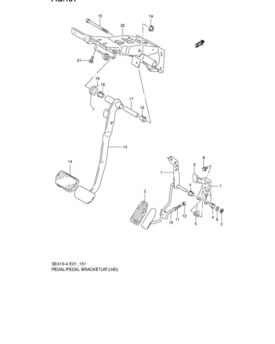 Pedal and pedal bracket