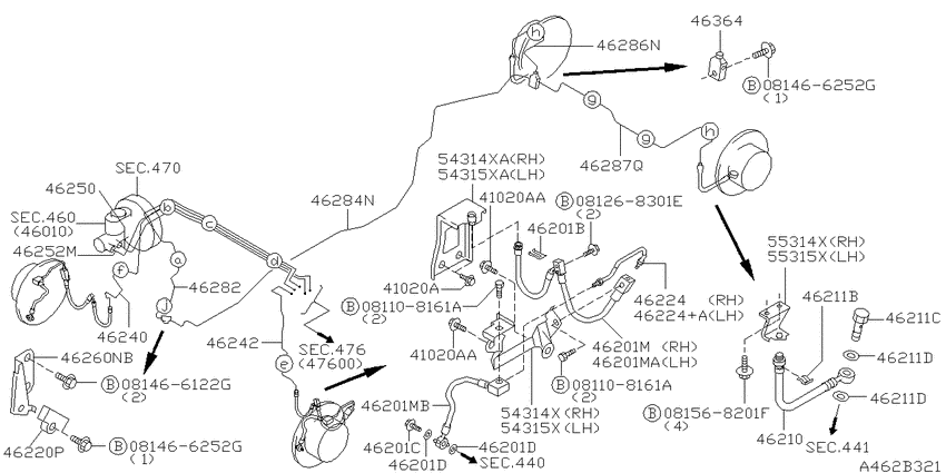 Brake piping & control