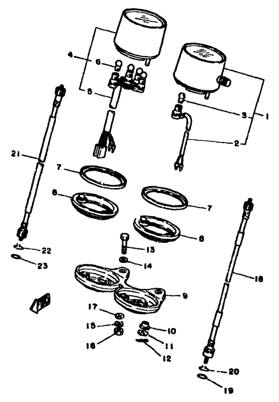 Speedometer. tachometer