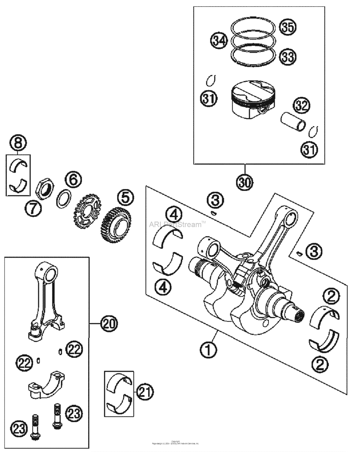 Crankshaft, Piston