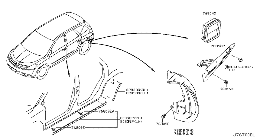 Body side fitting