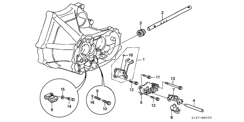 Shift rod/shift holder