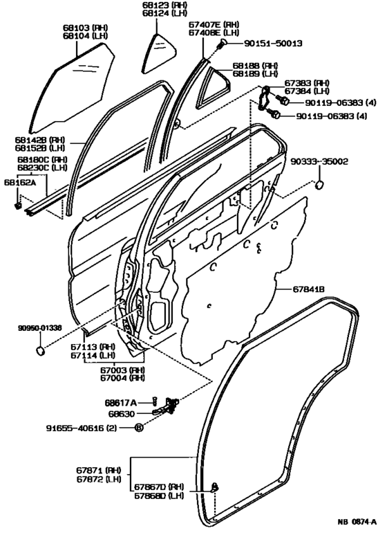 Rear Door Panel & Glass