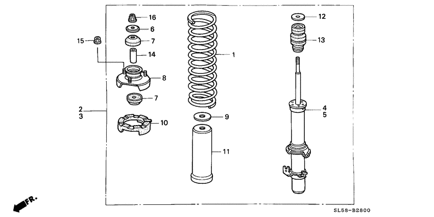 Front shock absorber