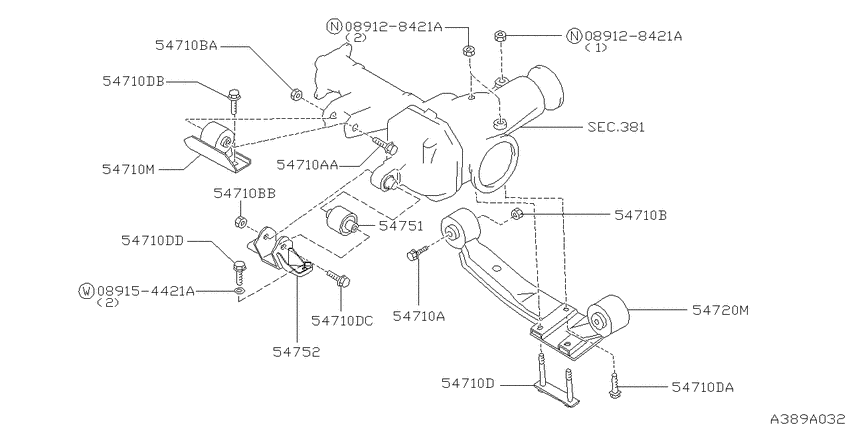Front final drive mounting
