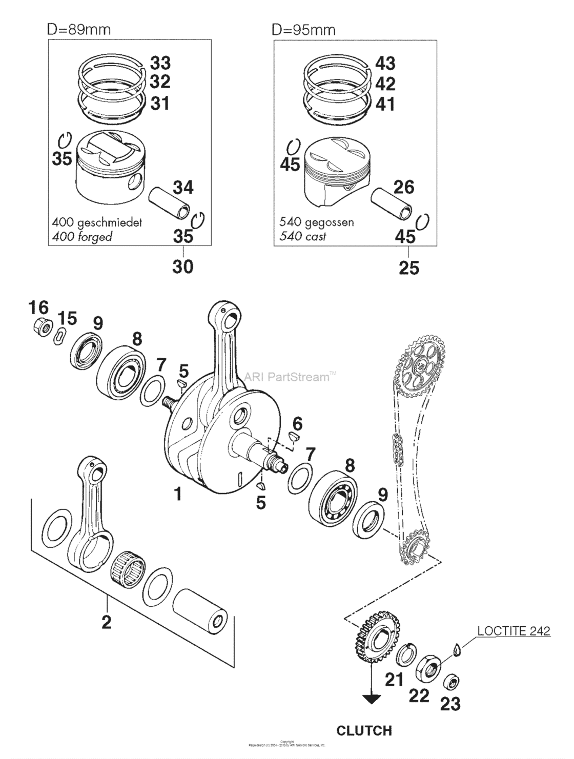 Crankshaft, Piston
