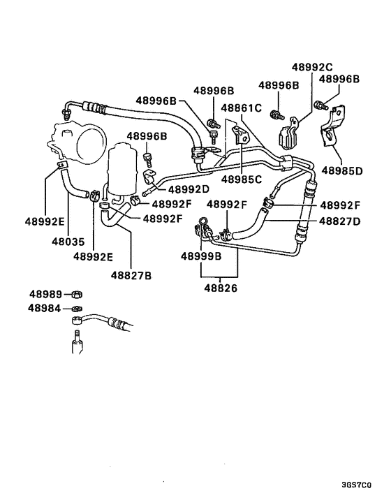 Power steering oil line
