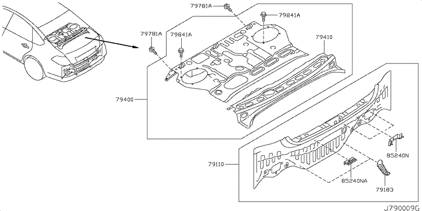 Rear panel & fitting