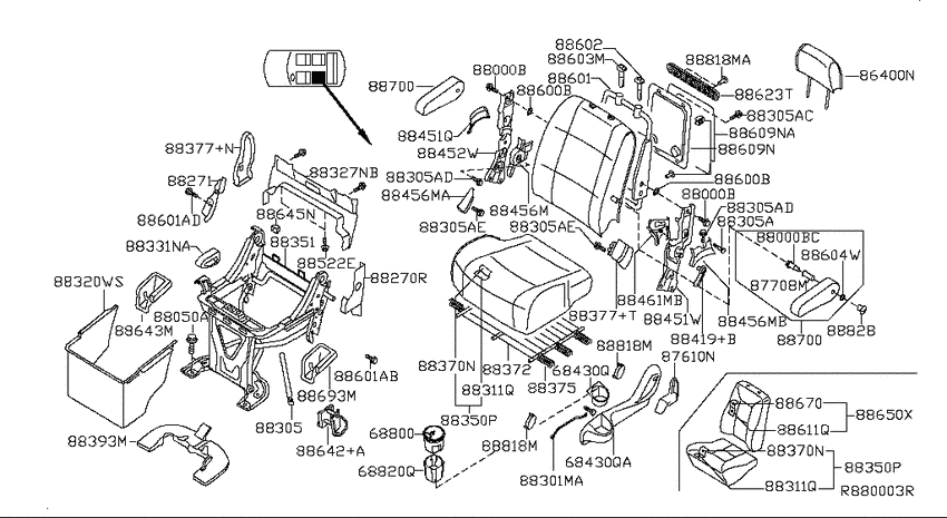 Rear seat