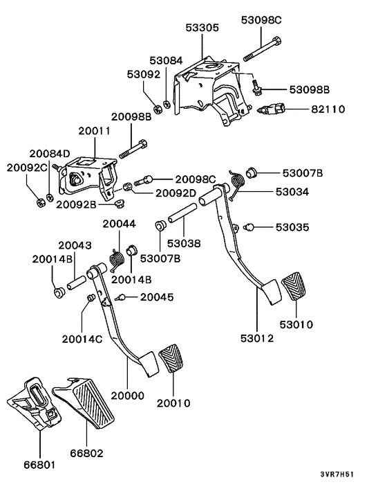 Brake & clutch pedal