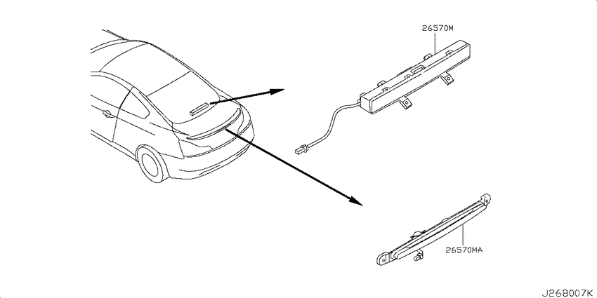 High mounting stop lamp