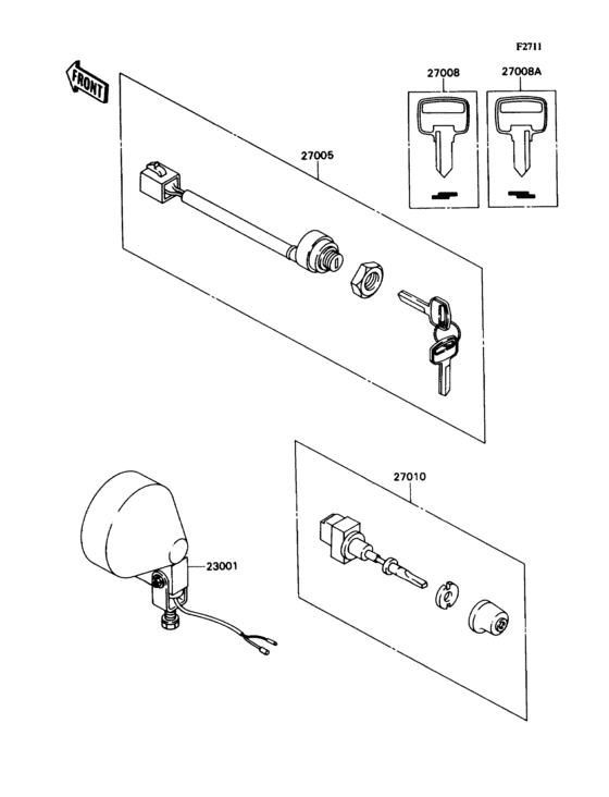 Head lamp/ignition switch