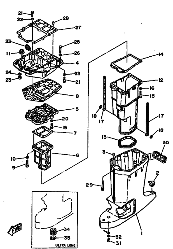 Upper casing