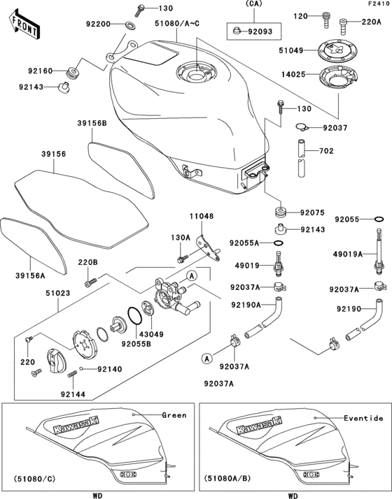 Fuel tank(1/2)(zx600-f1)