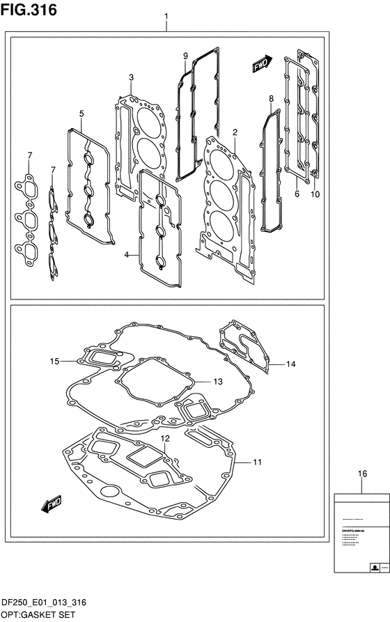 Opt:gasket set