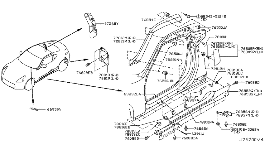 Body side fitting