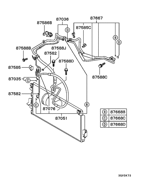 A/c condenser, piping