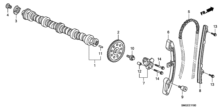 Camshaft/cam chain