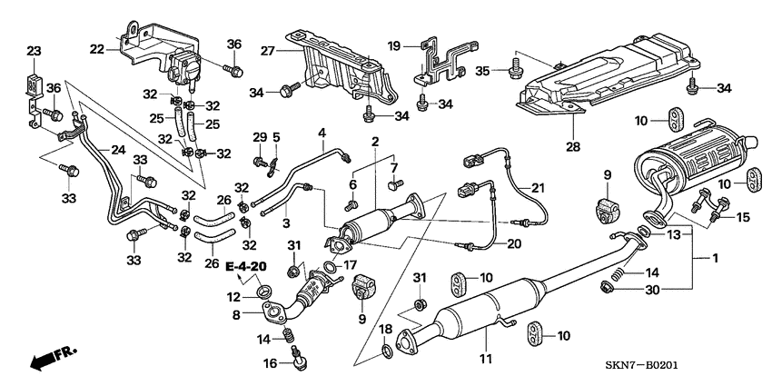 Exhaust pipe/silencer