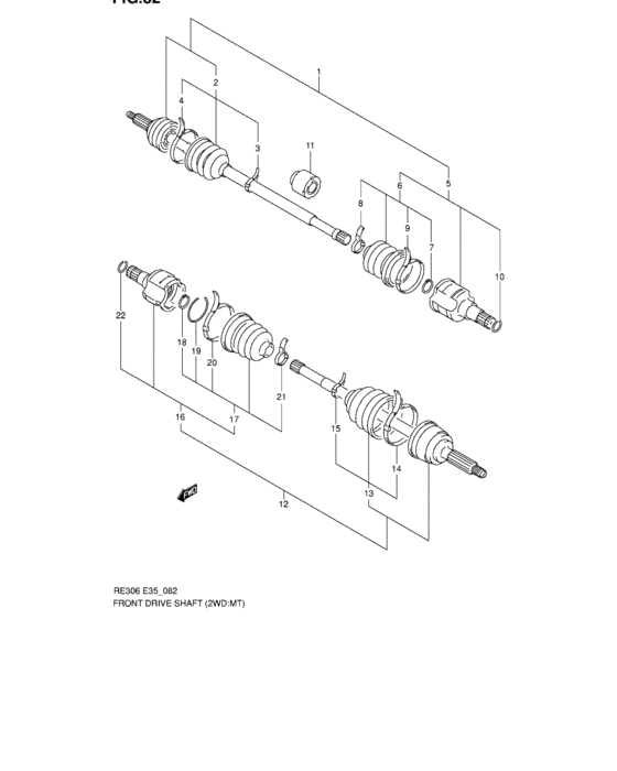 Front drive shaft