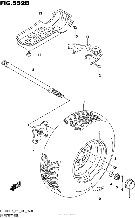 Lh Rear Wheel (Lt-F400Fl5 P33)