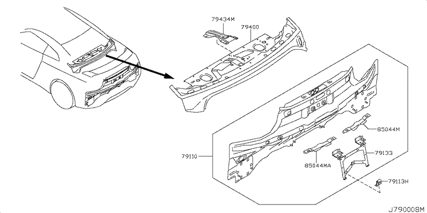 Rear panel & fitting