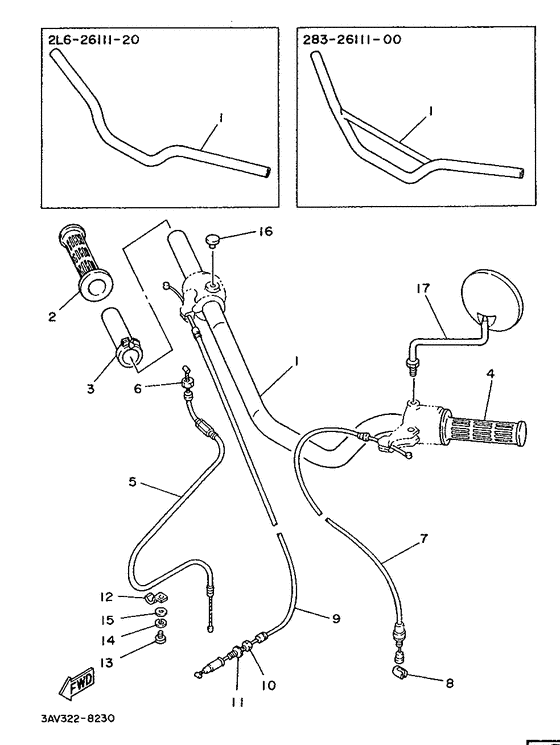 Steering handle & cable