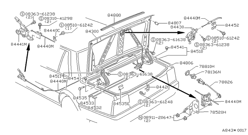 Trunk lid & fitting
