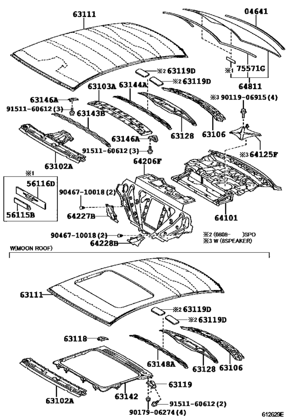 Roof Panel & Back Window Glass