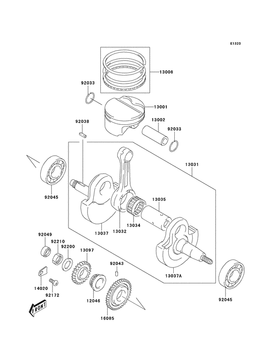 Crankshaft/piston