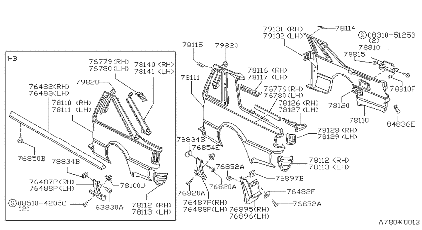 Rear fender & fitting