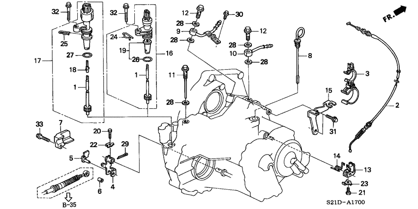 Atf pipe/speed sensor