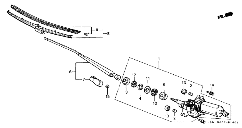 Rear windshield wiper